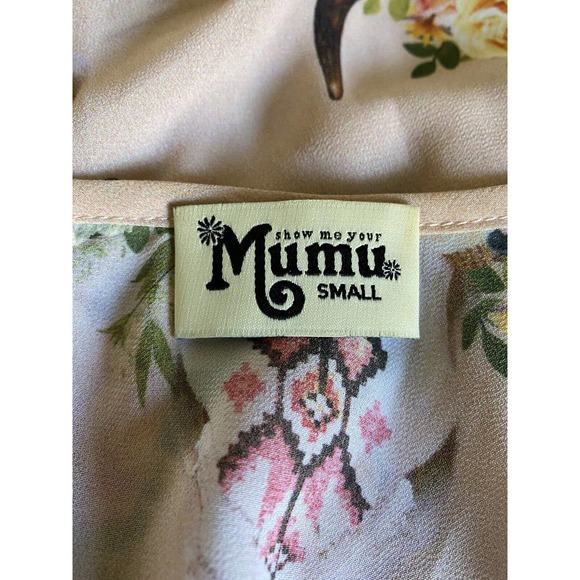 SHOW ME YOUR MUMU Rowdy Romper FRIDA BULL HEAD DESERT ROSE S Floral Scull - Picture 7 of 7